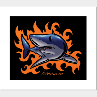 Mako Shark Surf Rad Design Posters and Art